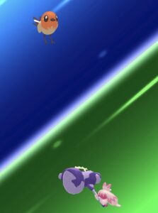 色違いヤヤコマとデカヌチャンの交換画面