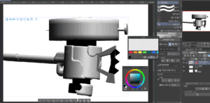 クリスタに読み込んだ3Dファイル